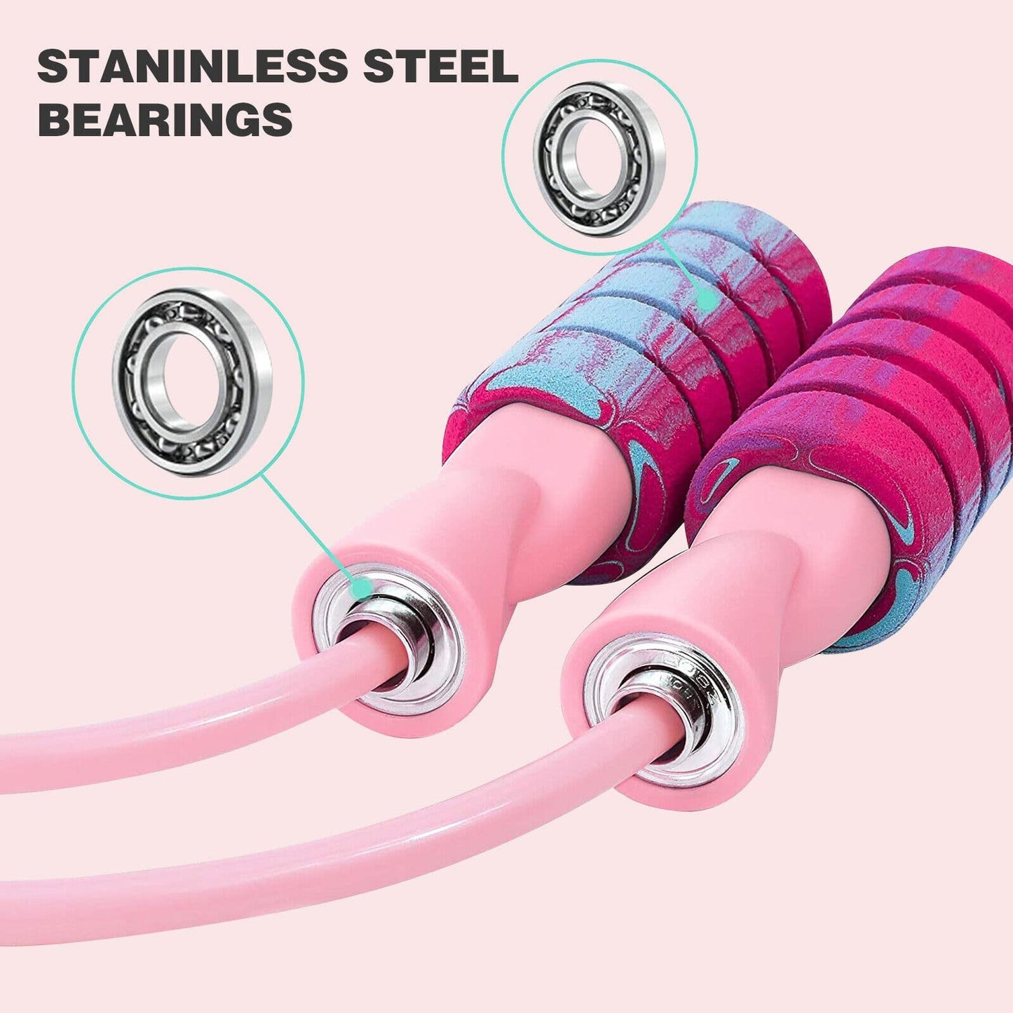 Adjustable Weighted Cordless Jumping Rope For Kids Men Women