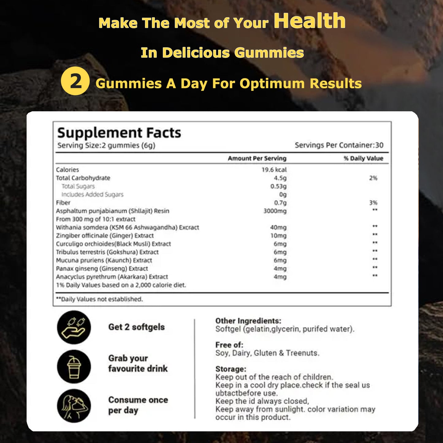 Shilajit Gummies Himalayan Shilajit Supplements