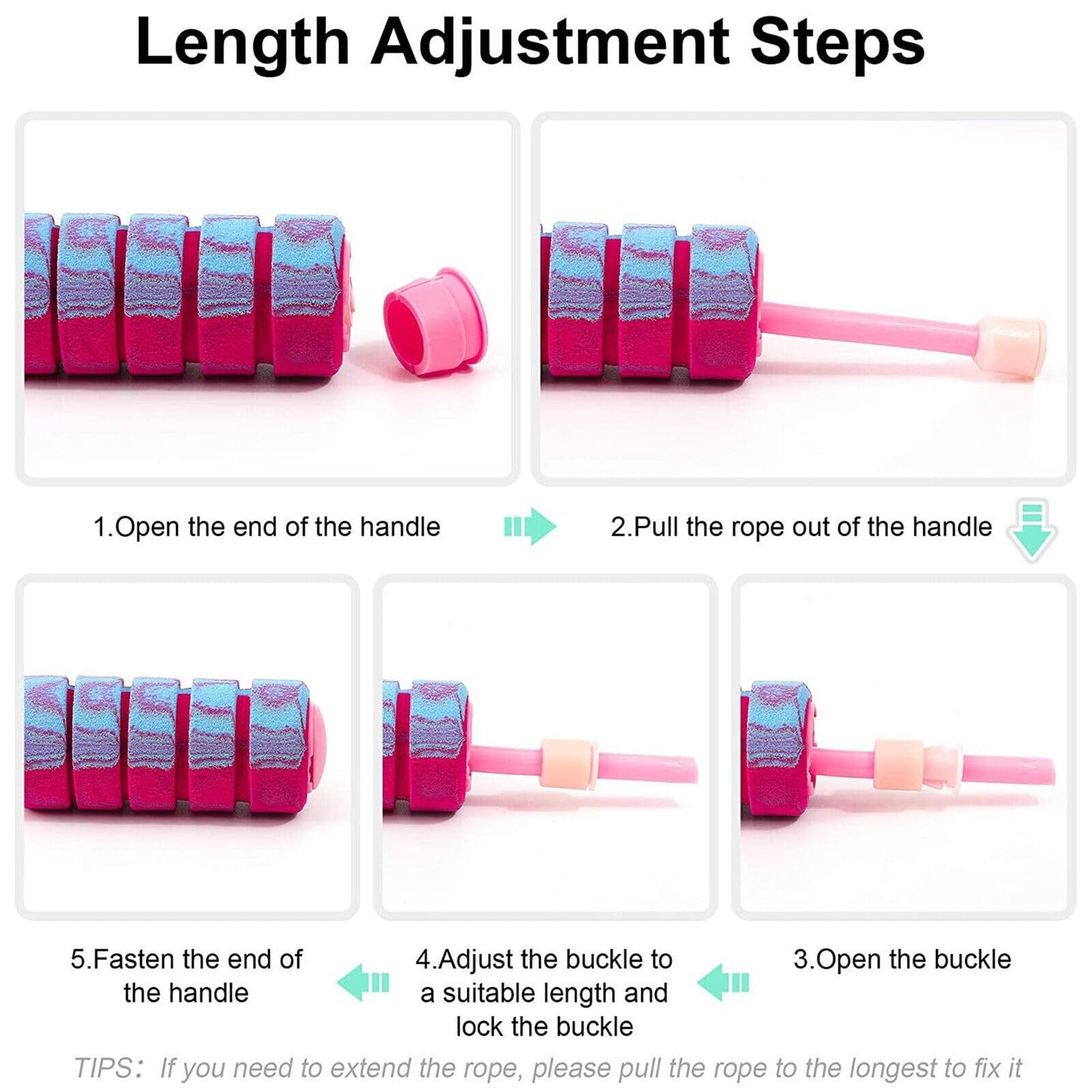 Adjustable Weighted Cordless Jumping Rope For Kids Men Women