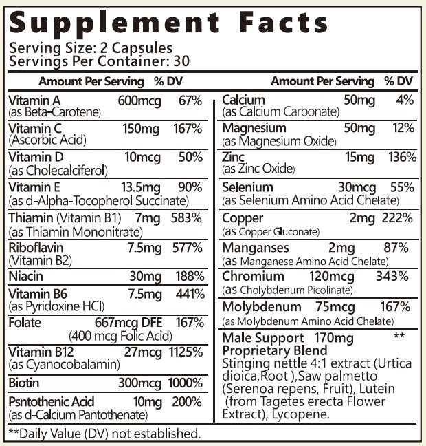 Complete Mens Multivitamins & Multiminerals