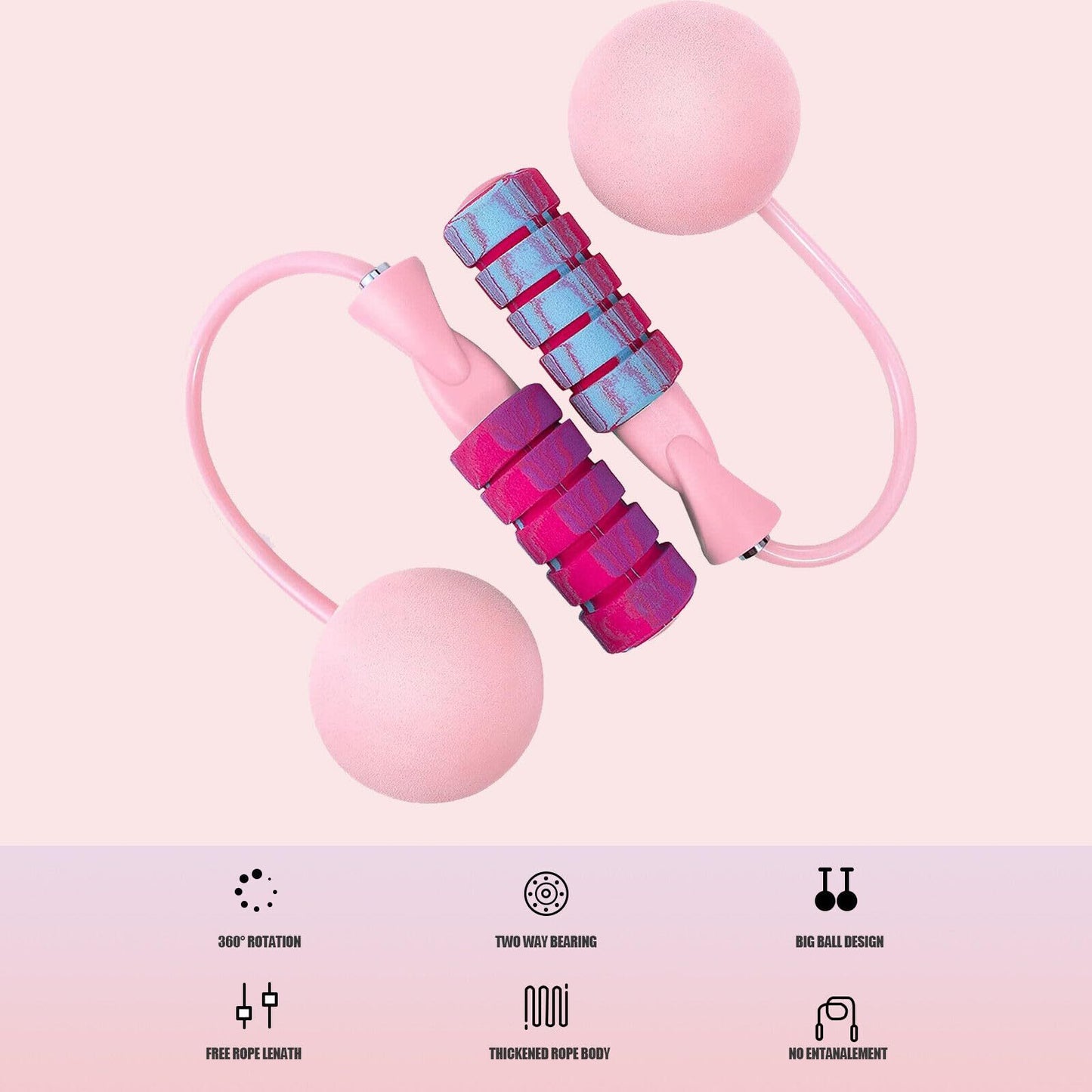 Adjustable Weighted Cordless Jumping Rope For Kids Men Women