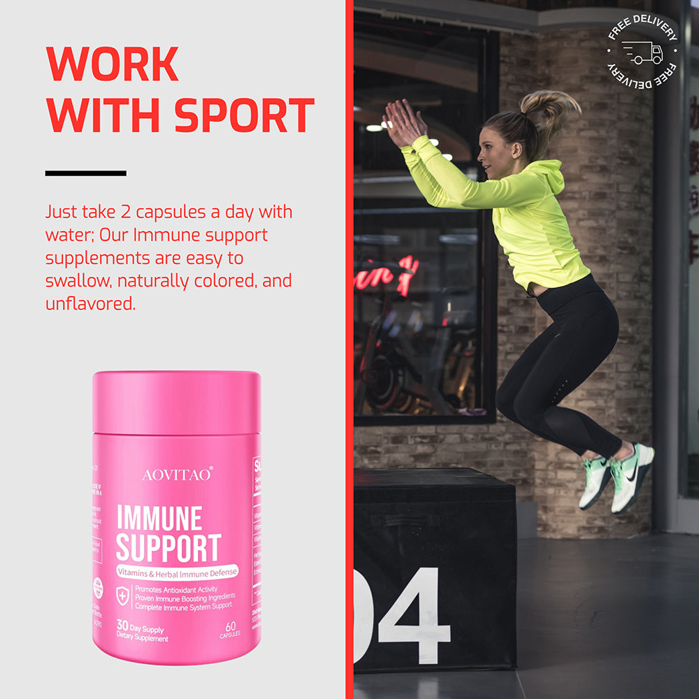 Immunity Vitamins Supplement Booster And Mushroom Supplement