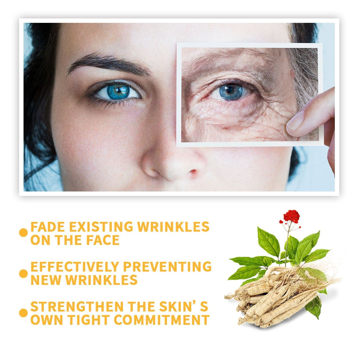 Ginseng Essence For Fading Fine Lines, Firming Face, And Moisturizing Skin Serum