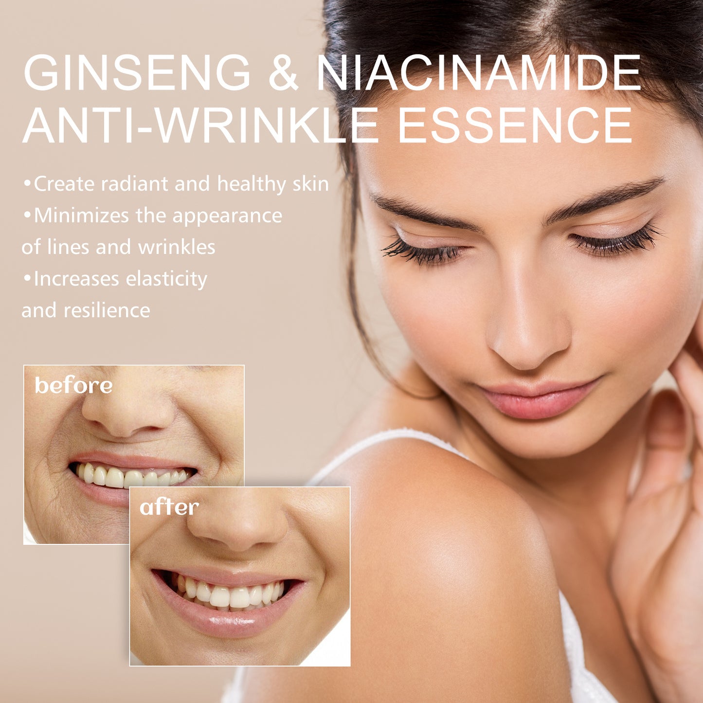 Ginseng Essence For Fading Fine Lines, Firming Face, And Moisturizing Skin Serum