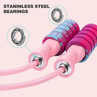 Adjustable Weighted Cordless Jumping Rope For Kids Men Women