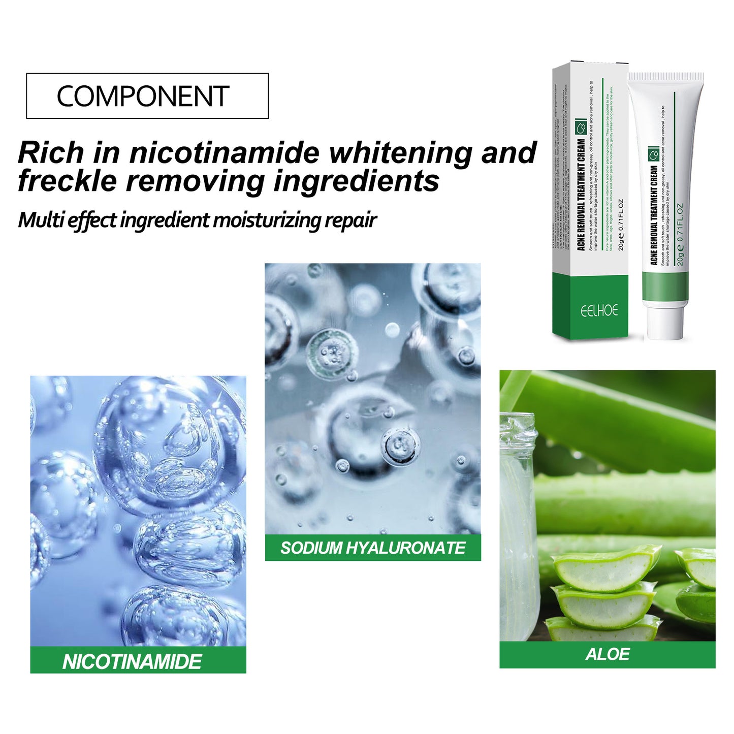 Acne & Blemish Cream Lightens Blemishes & Acne Brightens Skin Complexion Moisturizing Skin Repair Cream